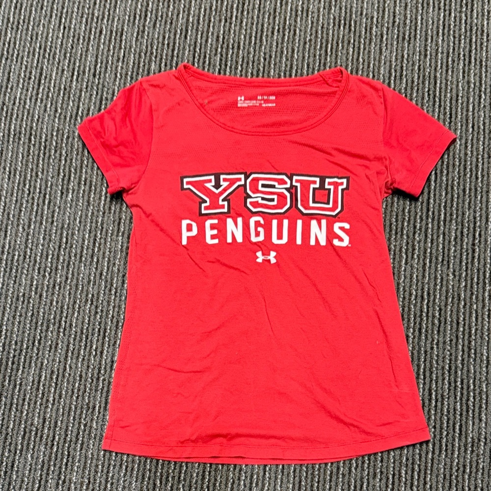Under Armour Red YSU Penguins Tee